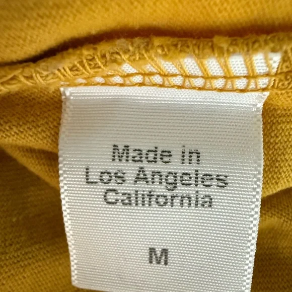 Clare V OUI Yellow Pink Short Sleeve Tee Retro Style- worn once! Perfect - Picture 4 of 6